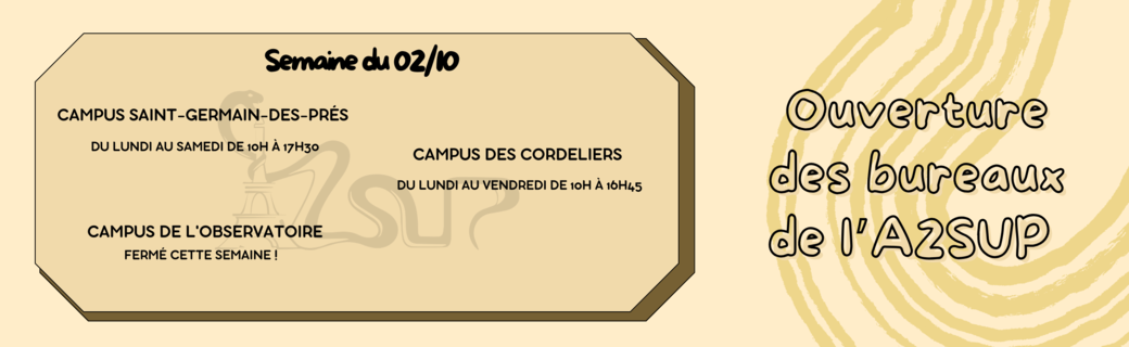 Ouverture des bureaux