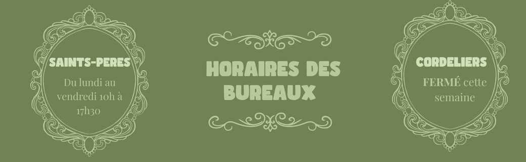 Horaires des bureaux - semaine du 8 septembre